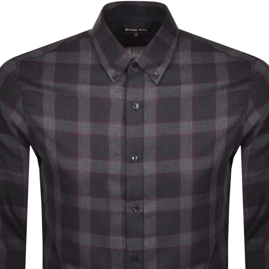 Alternative Image for ProductMichael Kors Long Sleeved Slim Fit Shirt Grey2